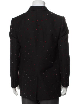 Celine Wool Polka Dot Print Blazer
