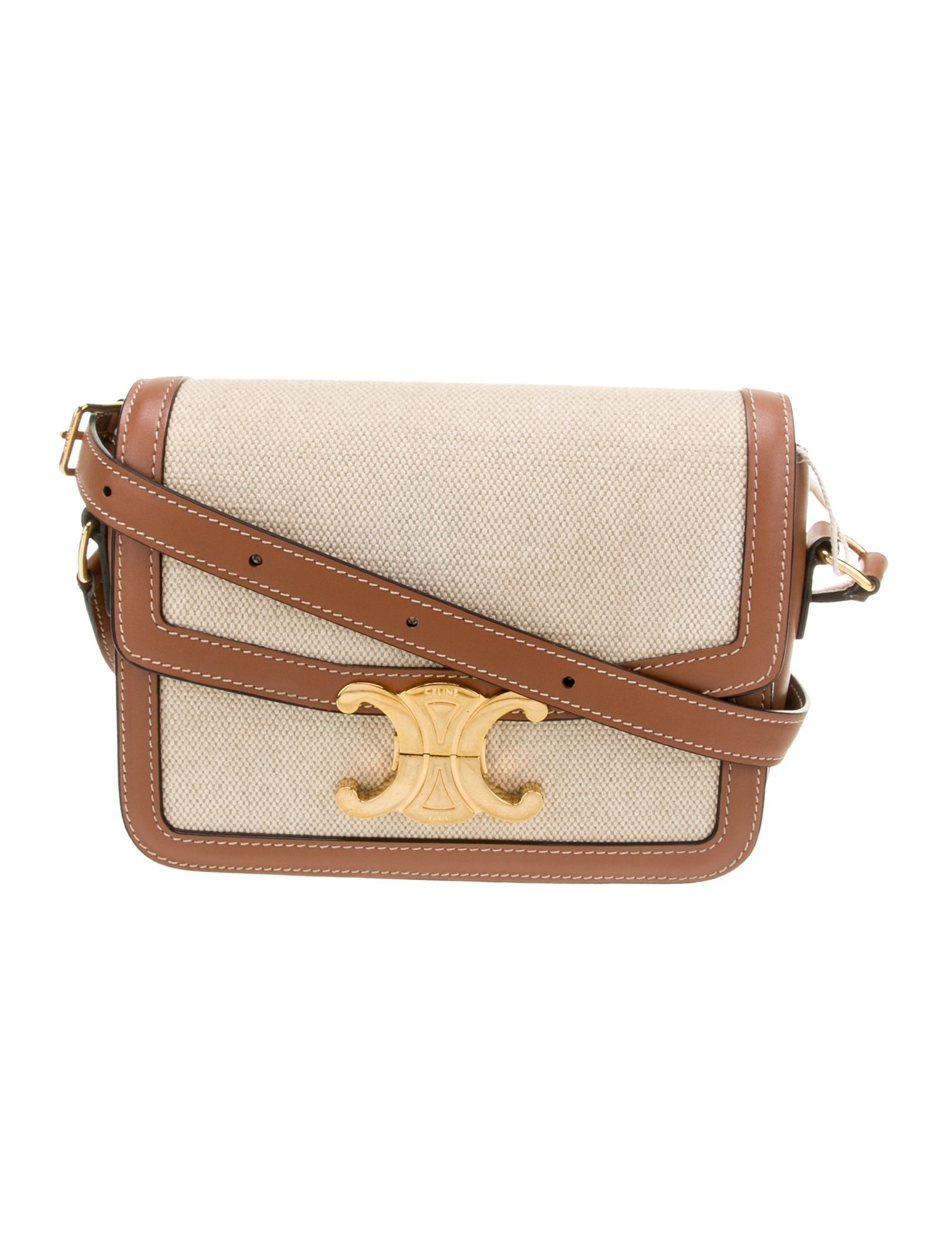 Celine Triomphe Triomphe Teen 2023 - Brown Crossbody Bags