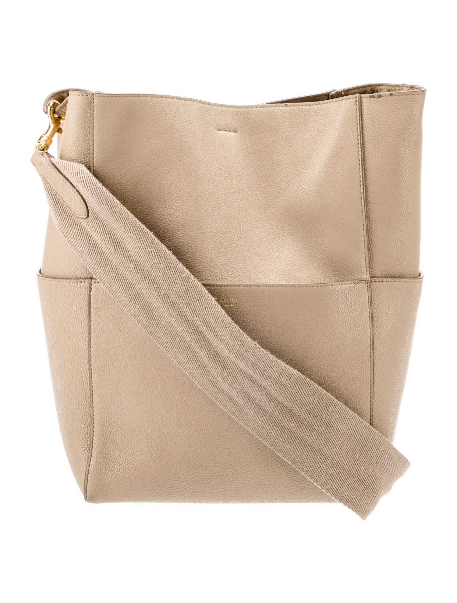 Celine Leather Seau Sangle Medium