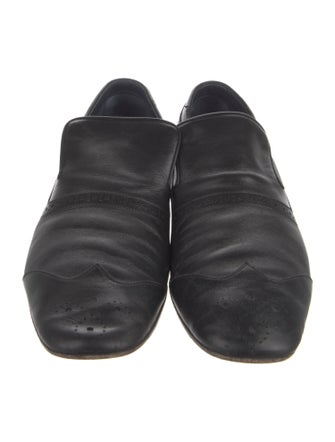 Celine Leather Lasercut Accents Loafers