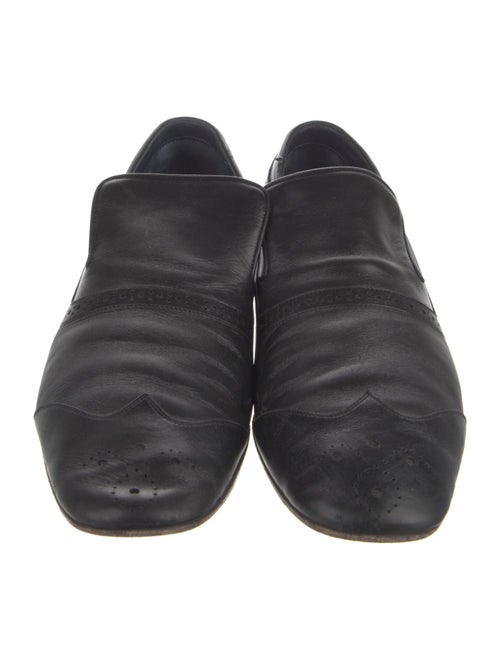 Celine Leather Lasercut Accents Loafers