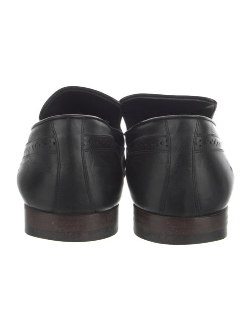 Celine Leather Lasercut Accents Loafers