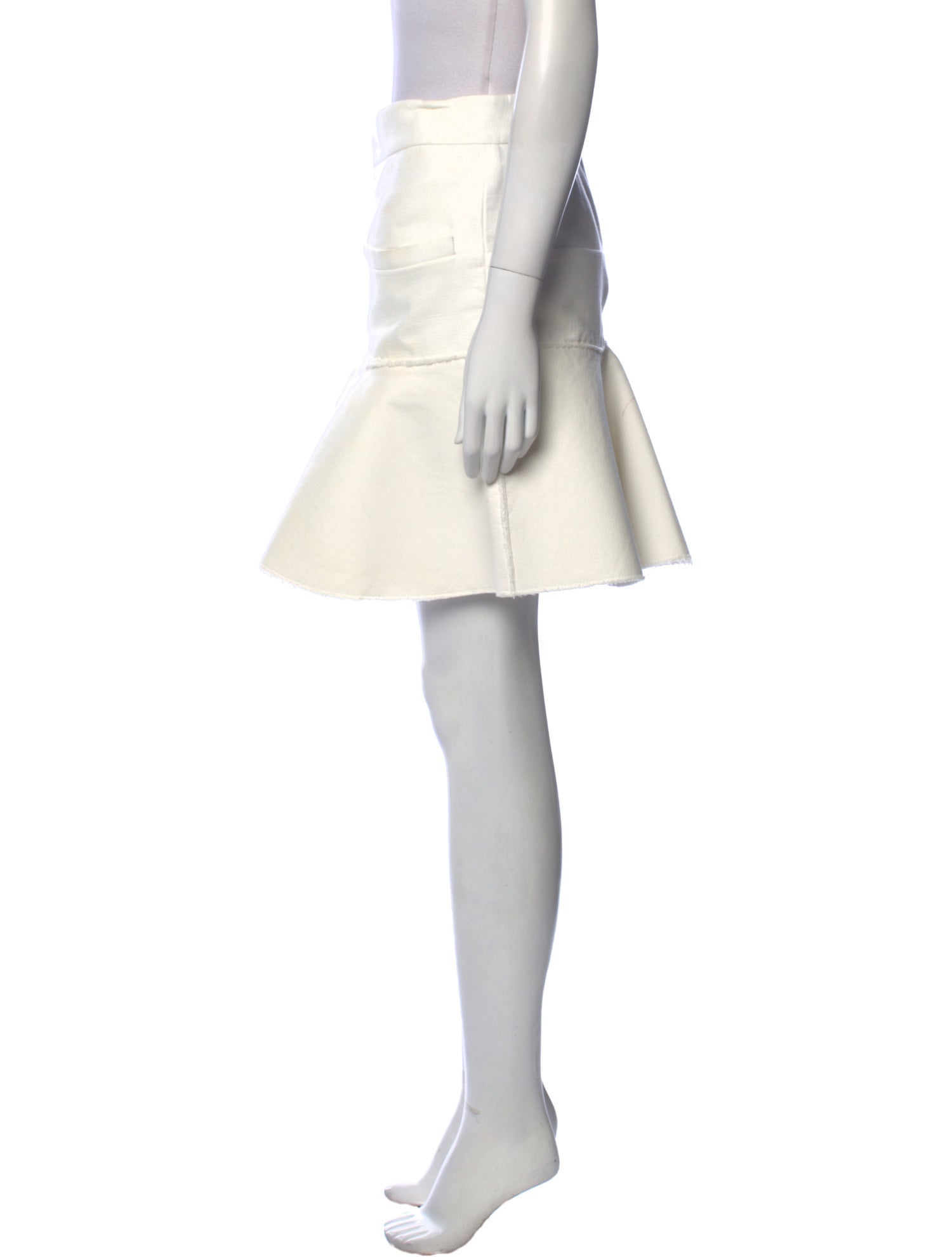 Celine Raw-Edge Trim Mini Skirt