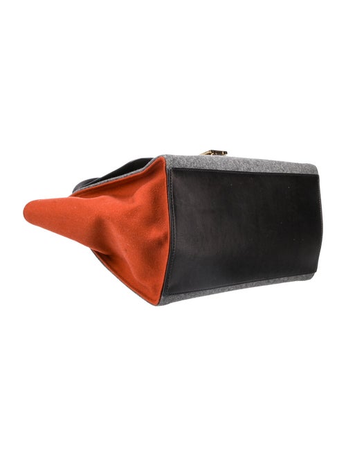 Celine Wool Double Zipper Trapeze Medium