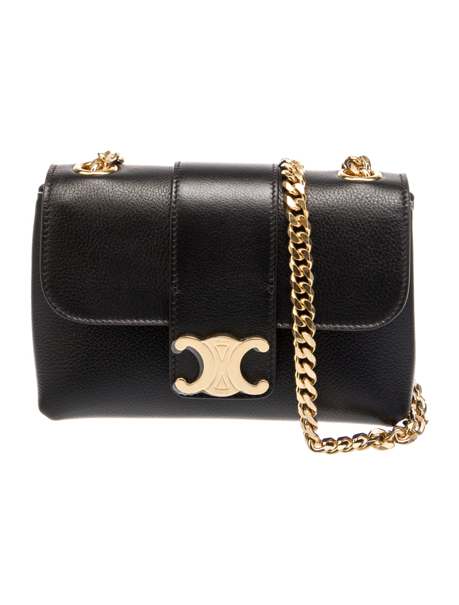 CELINE Victoire handbag 関税込 ハンドバッグ Celine Leather Victoire Mini - Black Shoulder Bags, Handbags