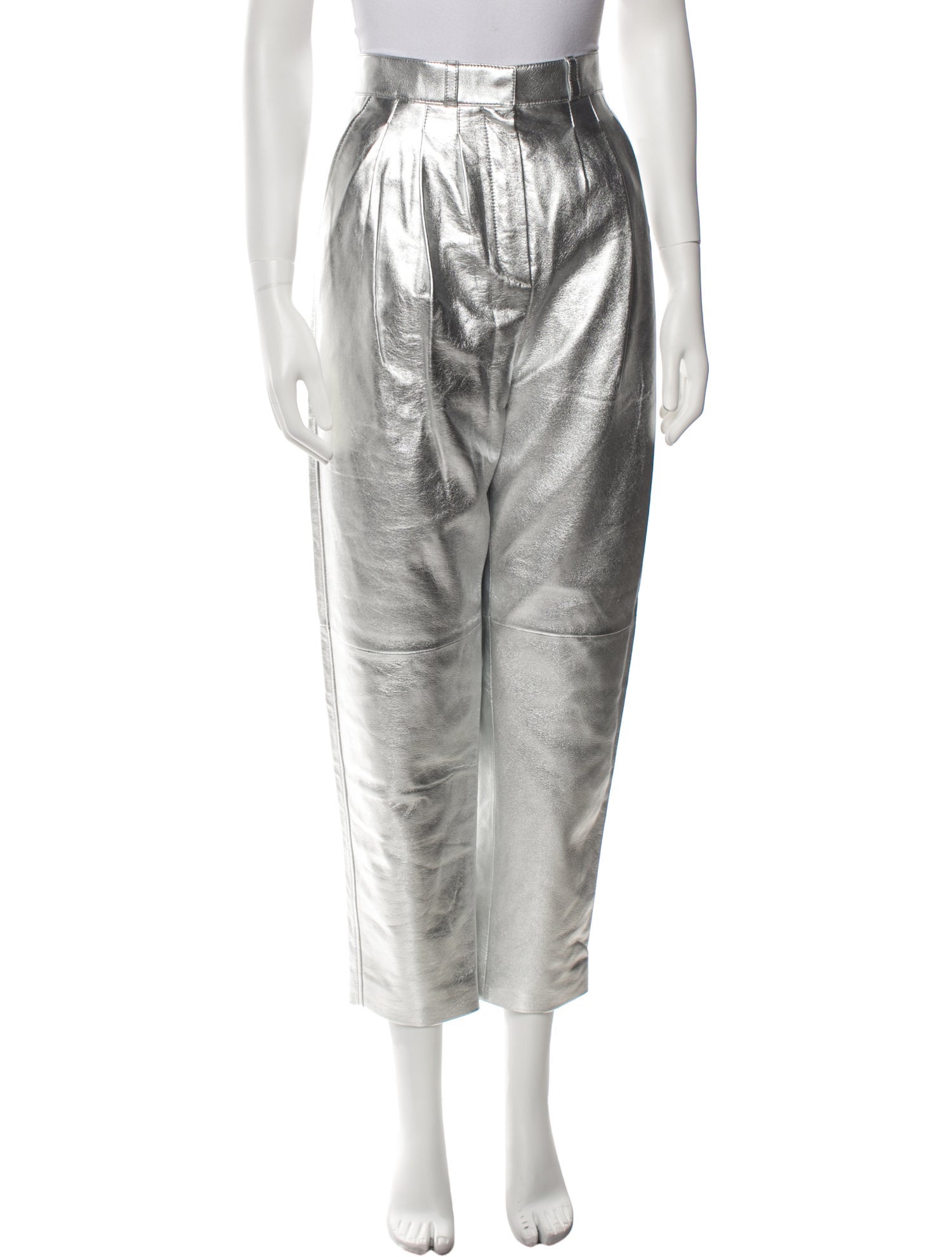 Celine Leather Straight Leg Pants w/ Tags