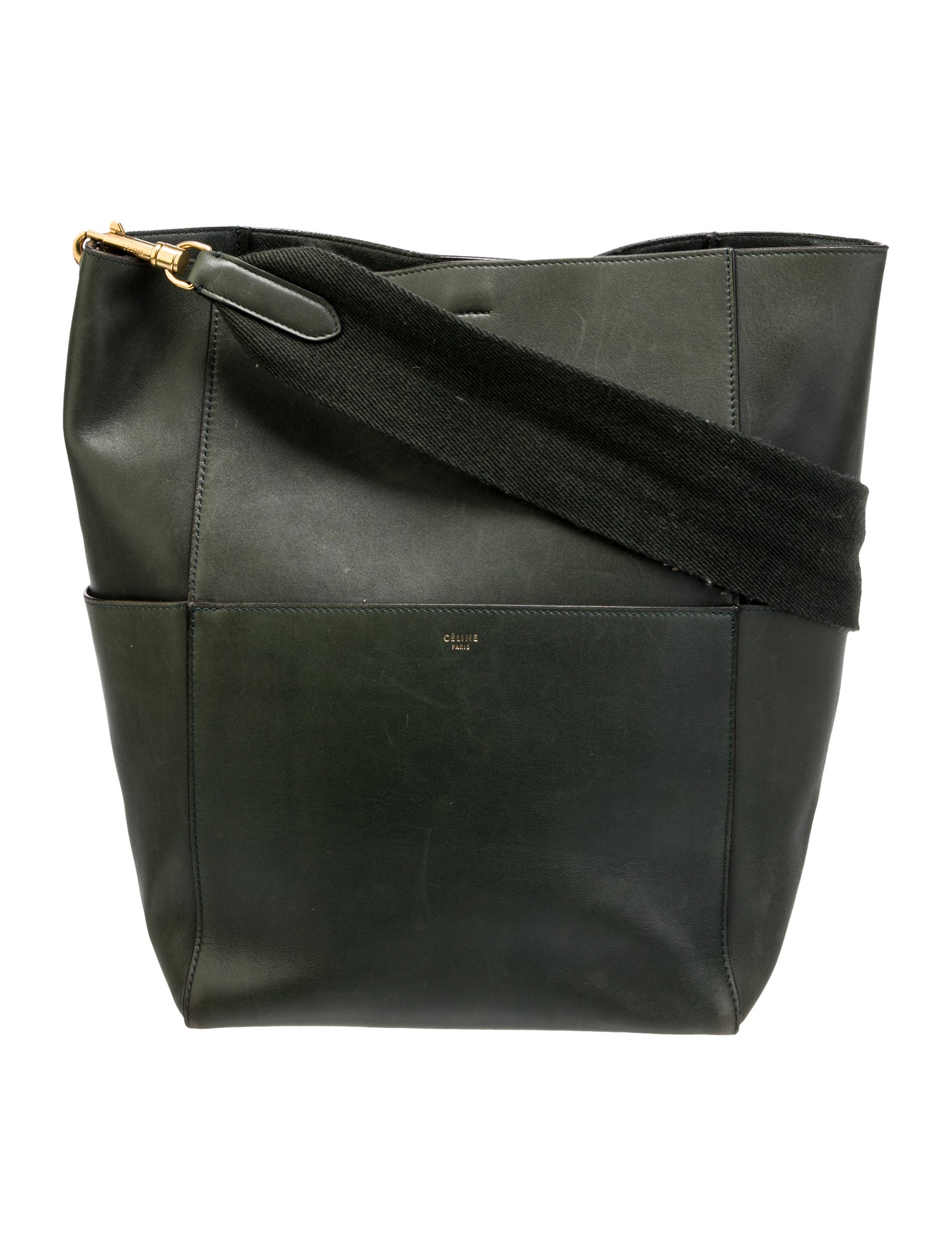 Celine Leather Seau Sangle Medium