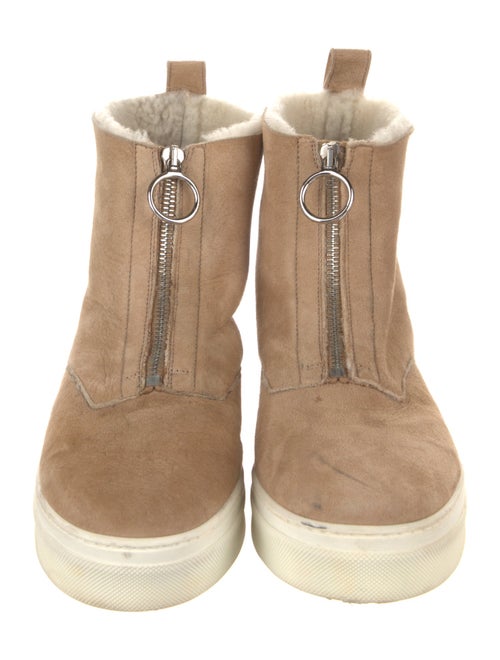 Celine Suede Lace-Up Boots