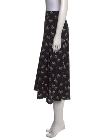 Celine Silk Knee-Length Skirt