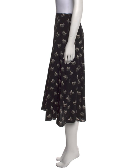 Celine Silk Knee-Length Skirt