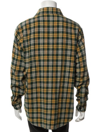 Celine Plaid Print Long Sleeve Western Shirt