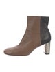 Celine Leather Colorblock Pattern Chelsea Boots