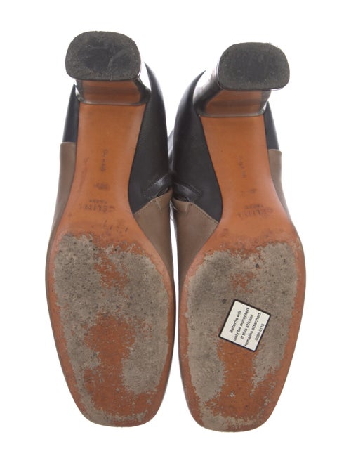 Celine Leather Colorblock Pattern Chelsea Boots