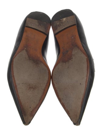 Celine Leather Animal Print Loafers