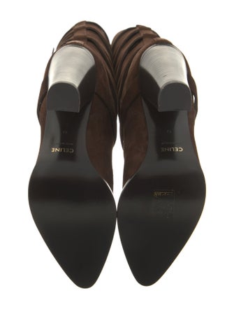 Celine Suede Slouch Boots