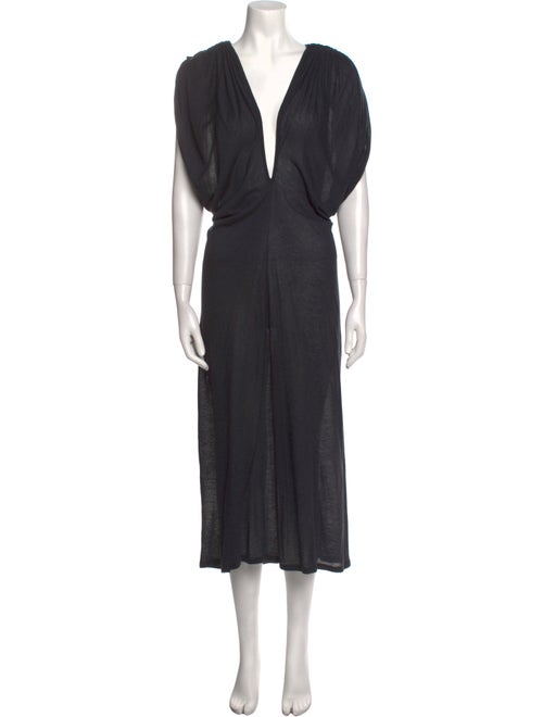 Celine V-Neck Midi Length Dress