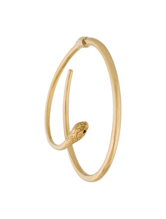 Celine Crystal Snake Single Ear Cuff