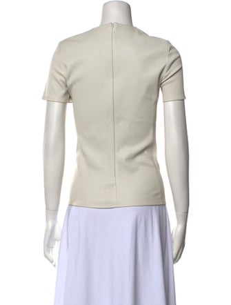 Celine Lambskin Crew Neck T-Shirt