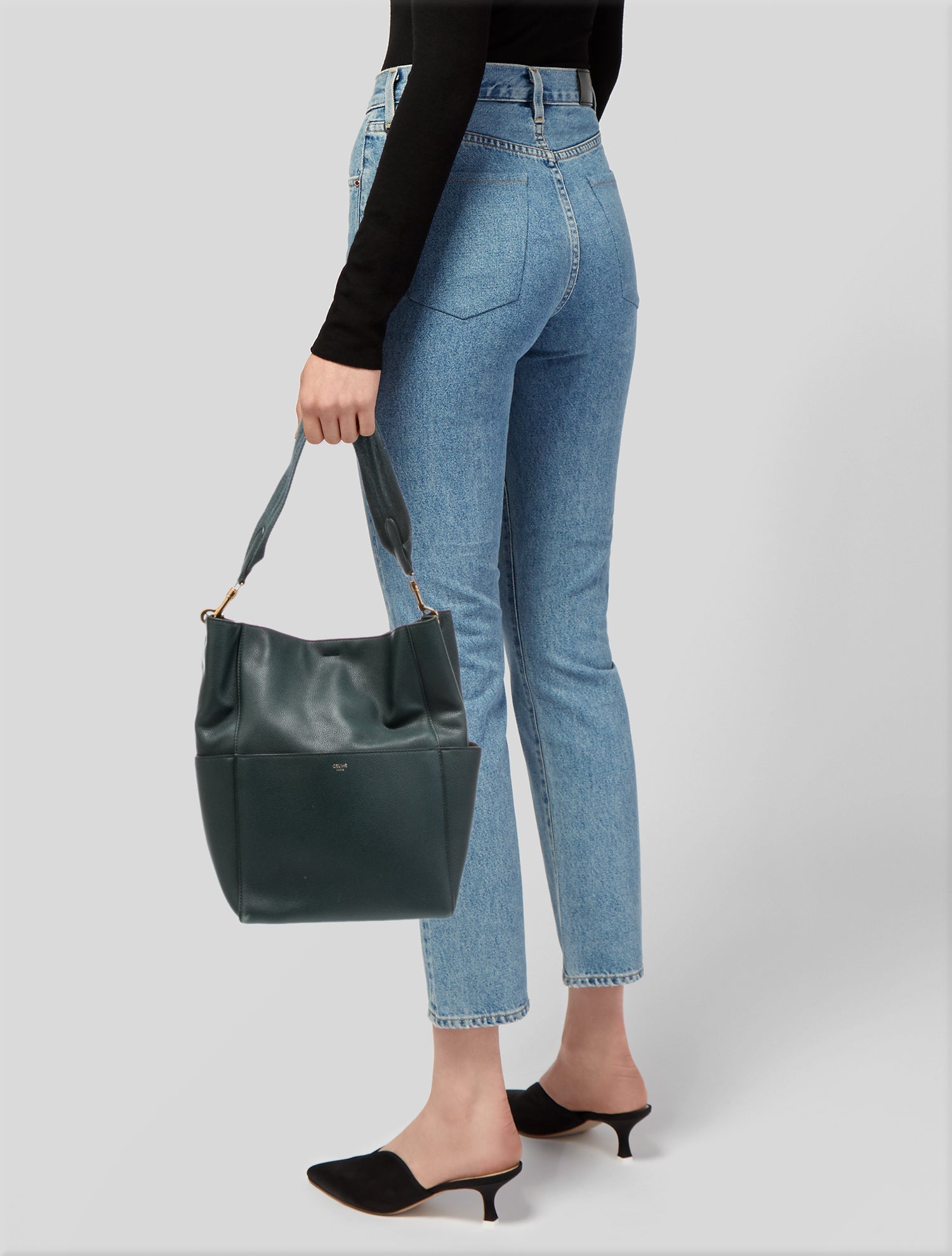 Celine Leather Seau Sangle Medium