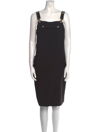 Celine Square Neckline Knee-Length Dress