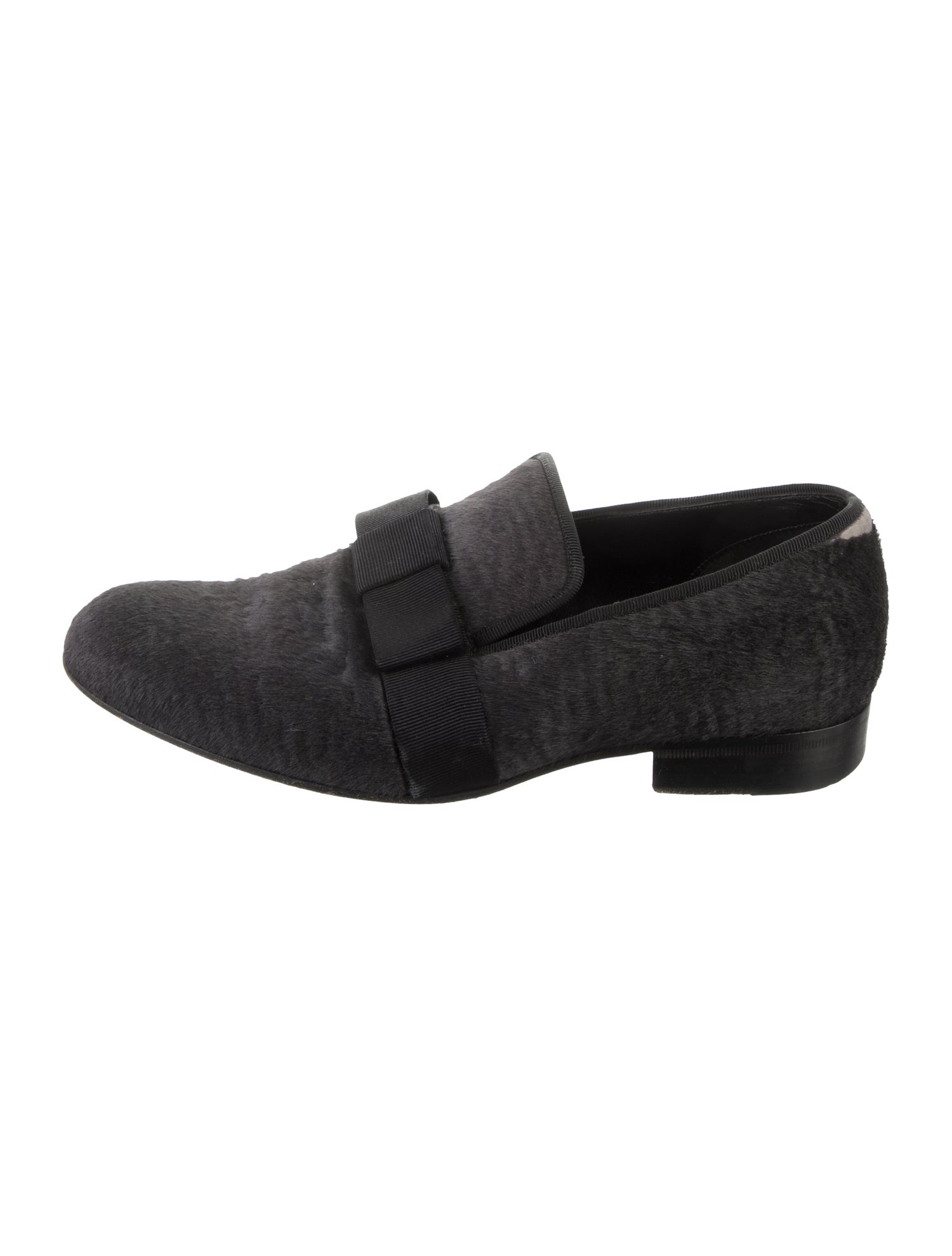 Celine Calf Hair Bow Accents Loafers
