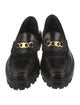 Celine Leather Chain-Link Accents Loafers