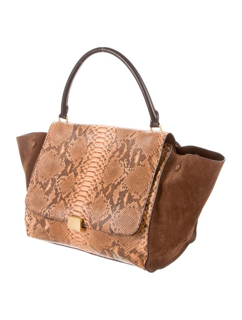 Celine Céline Large Python Trapeze Bag