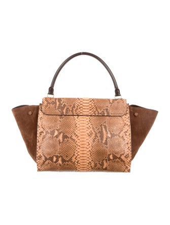 Celine Céline Large Python Trapeze Bag