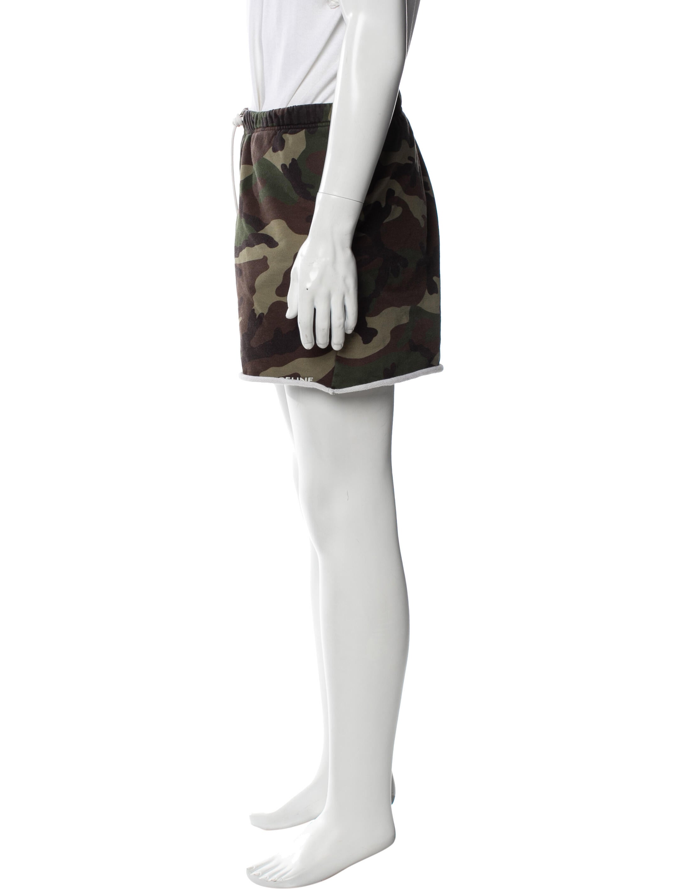 Celine Camo Jogger Shorts
