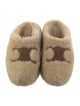 Celine Shearling Embroidered Accent Mules