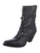 Celine Leather Moto Boots