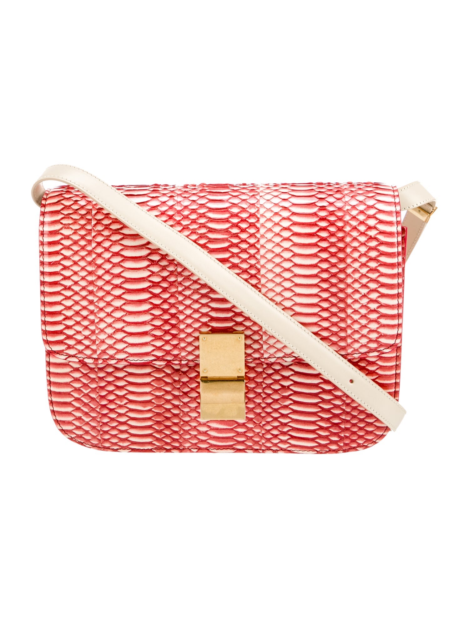 Celine Snakeskin Classic Box Medium