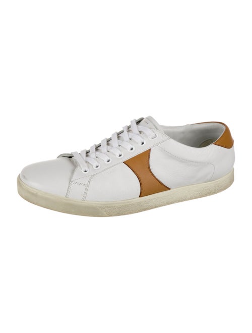 Celine Leather Colorblock Pattern Sneakers