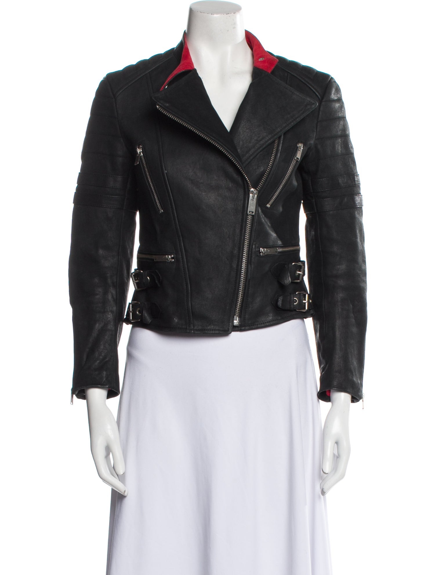 Celine Late 2000's - Early 2010's Lambskin Biker Jacket