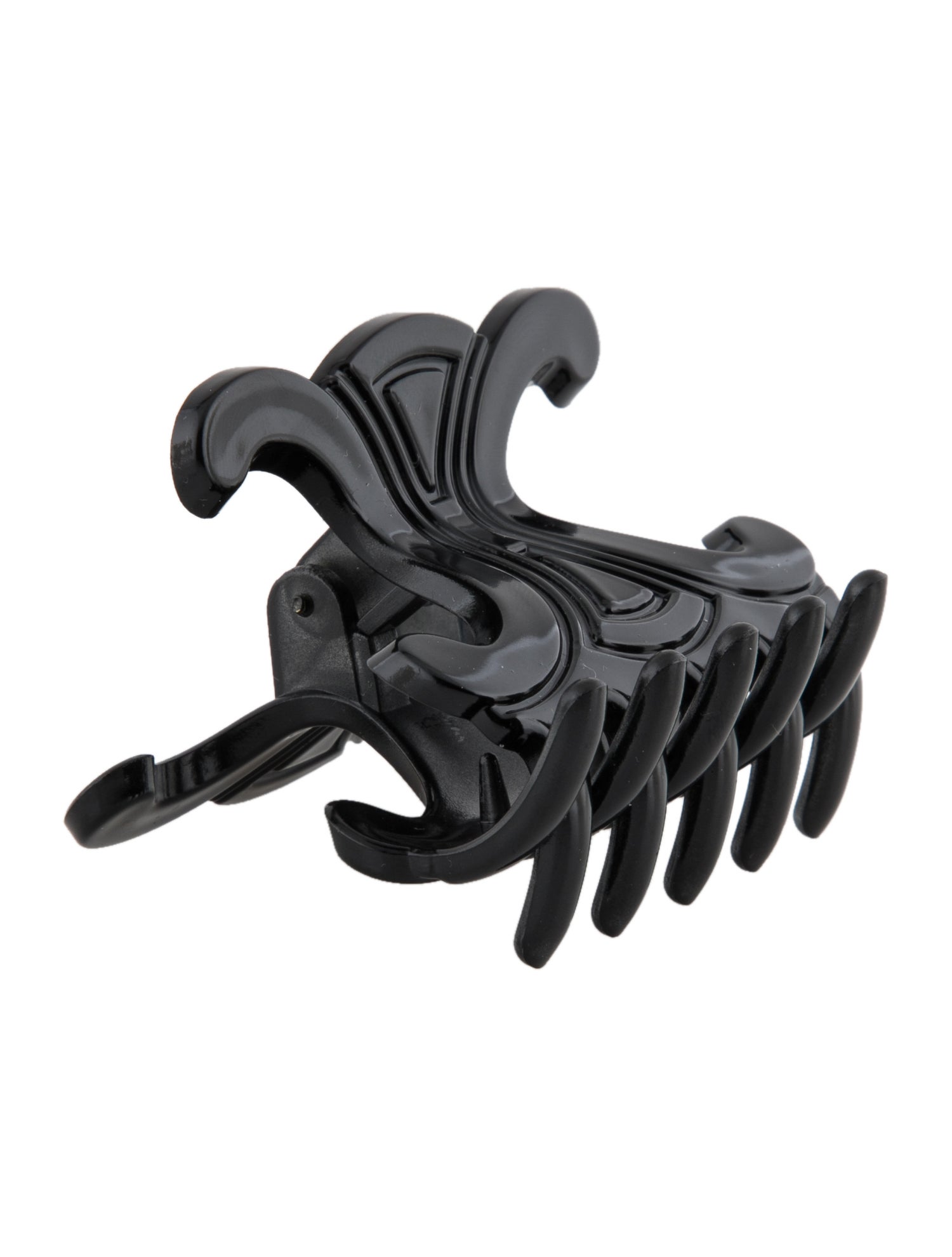 ヘアアクセサリー CELINE HAIR ACCESSORIES BLACK CELINE】セリーヌ トリオンフ ロゴ シュシュ レイユール (CELINE