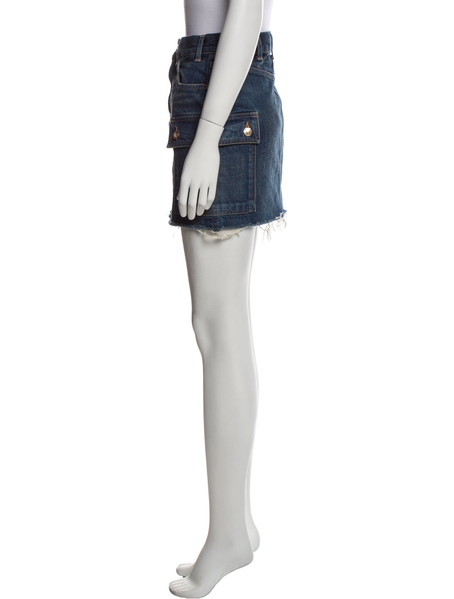 Celine Raw-Edge Trim Mini Skirt