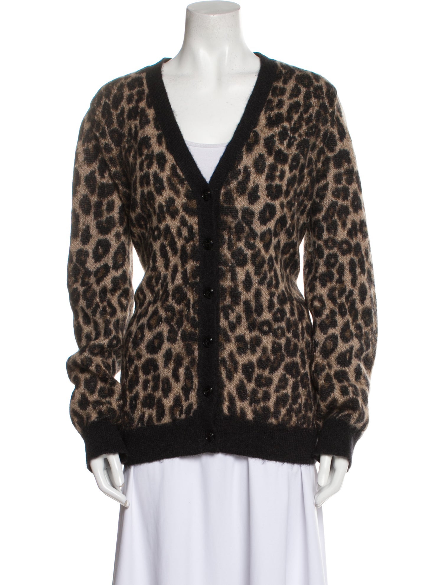 Celine Mohair Animal Print Sweater
