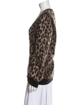 Celine Mohair Animal Print Sweater