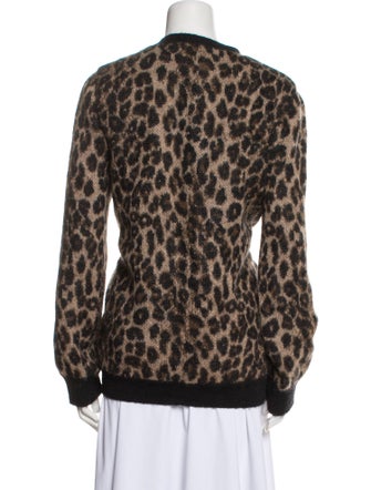 Celine Mohair Animal Print Sweater