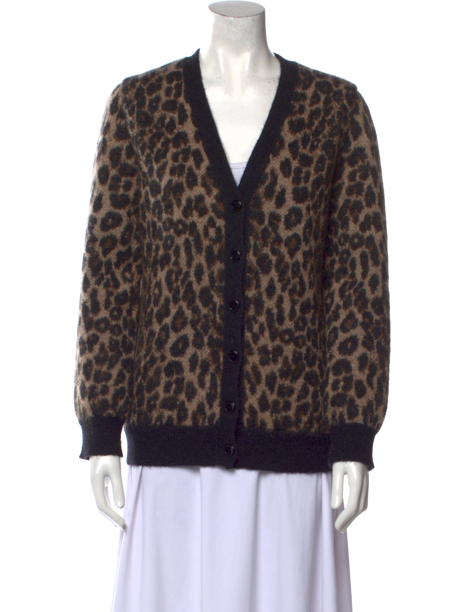 Celine Mohair Animal Print Sweater