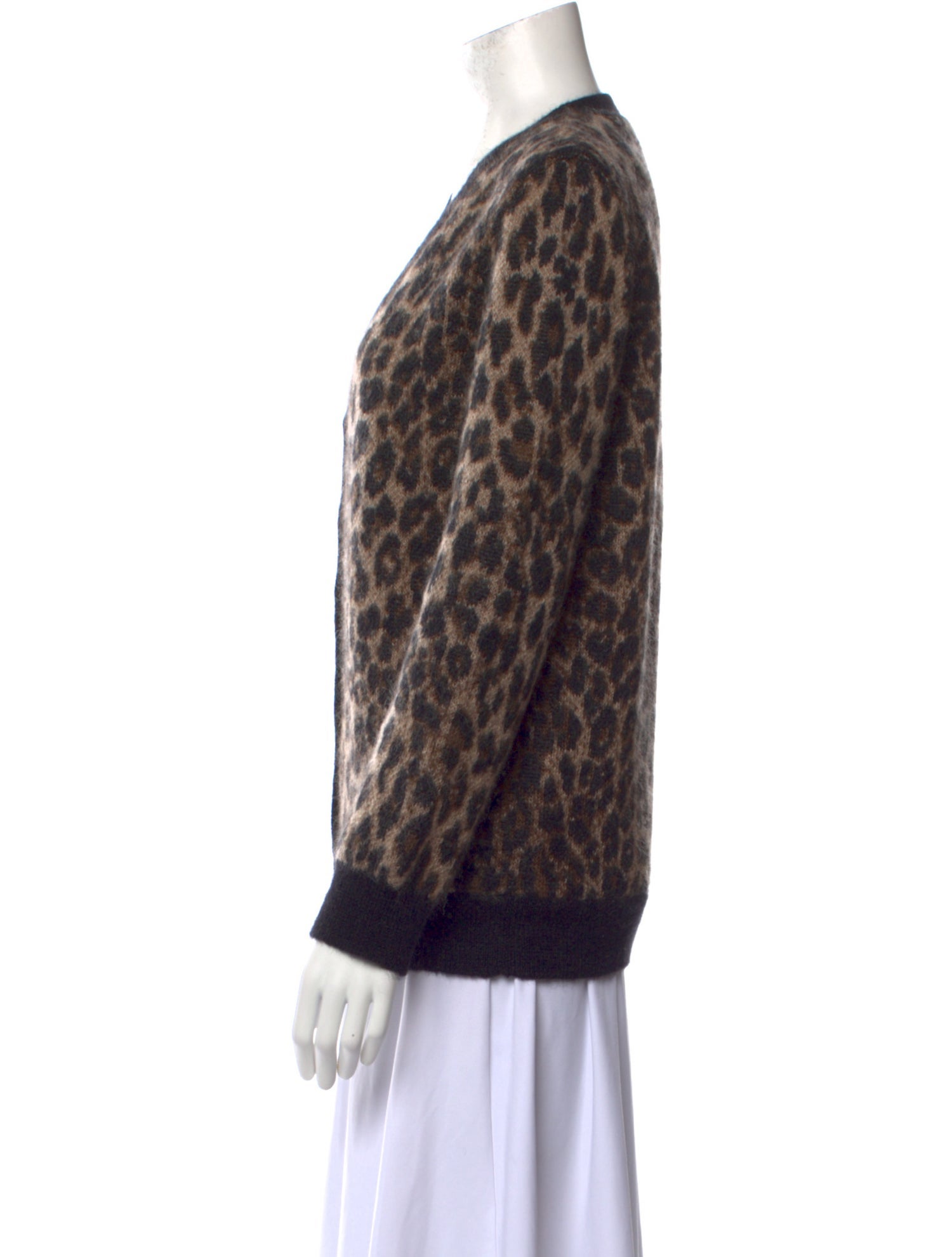 Celine Mohair Animal Print Sweater