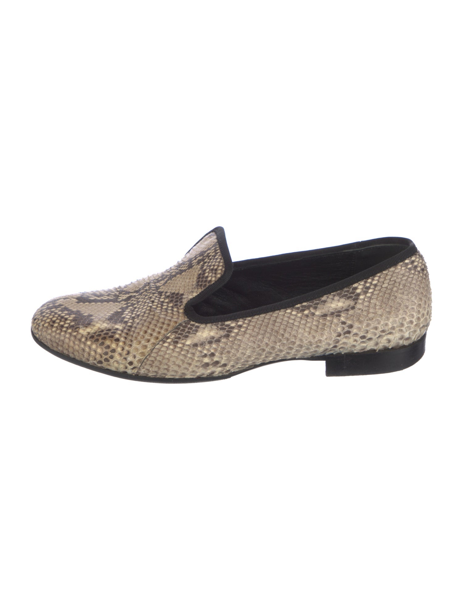 Celine Snakeskin Animal Print Loafers