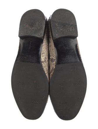 Celine Snakeskin Animal Print Loafers
