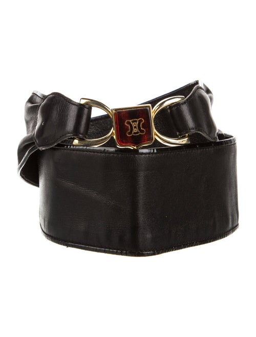 Celine Wide Leather Belt
