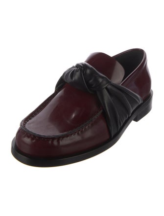 Celine Leather Leather Trim Embellishment Loafers