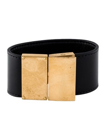Celine Cuff Leather Wrap Bracelet