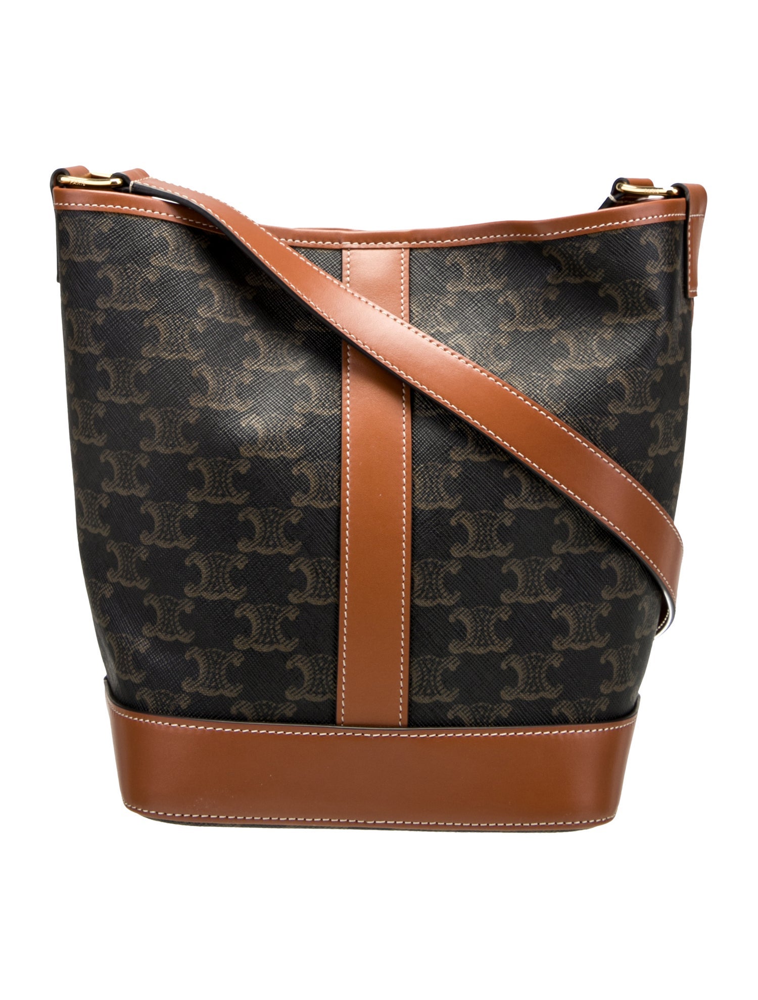 Celine Triomphe Bucket Bag Small 2022 - Black Bucket Bags