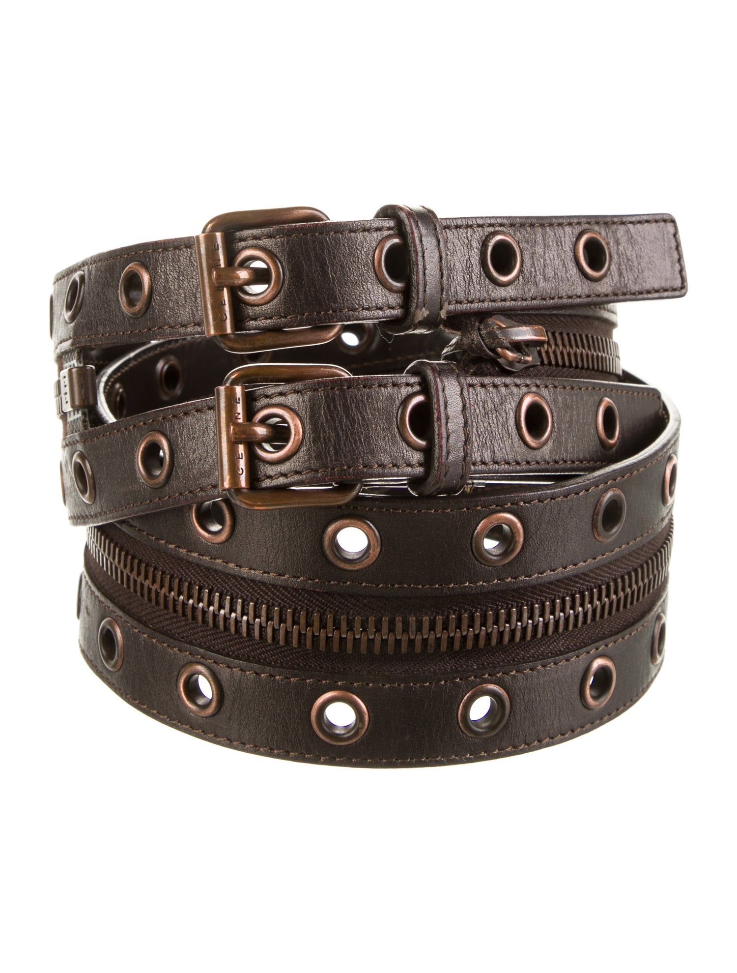 Celine Wide Leather Belt