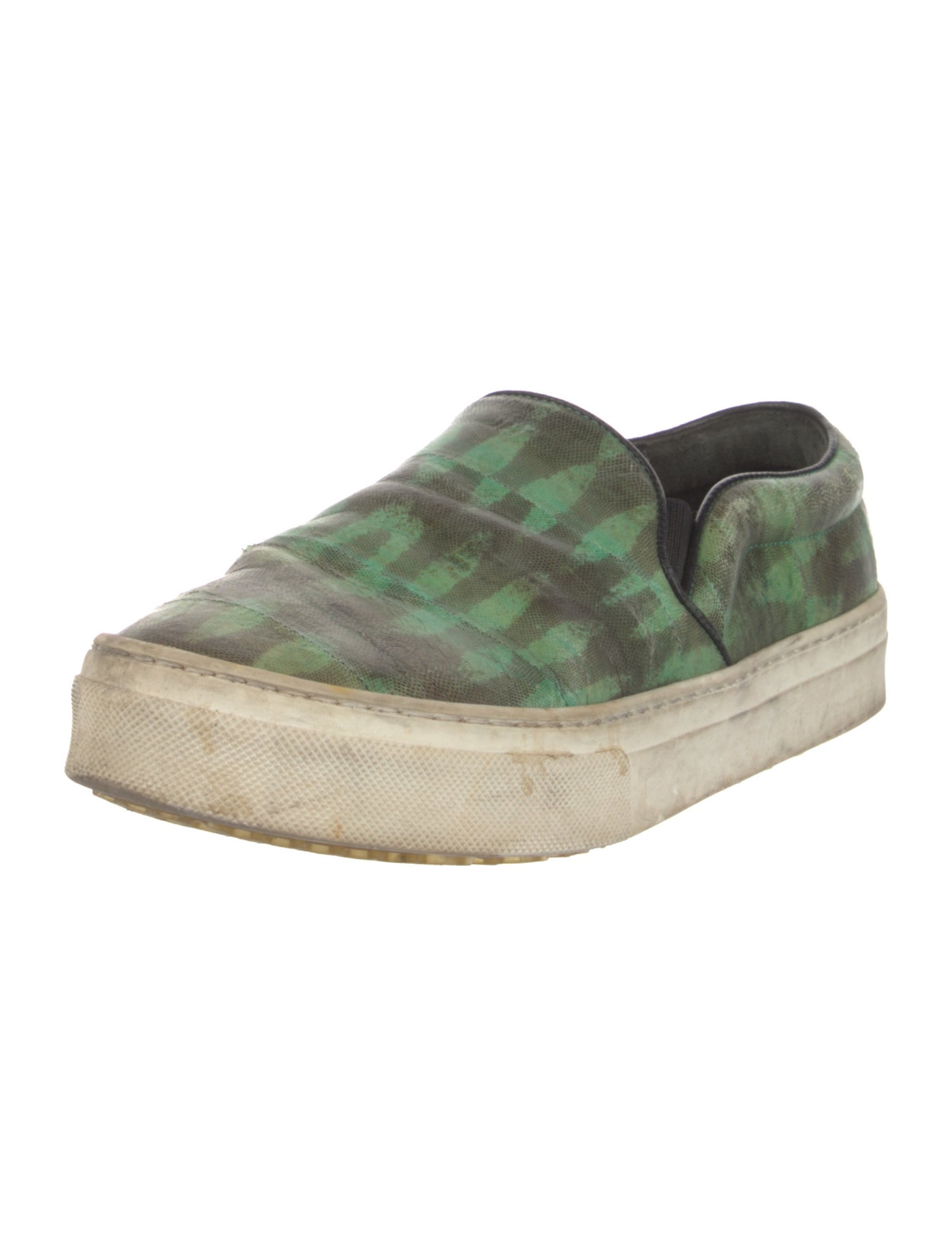 Celine Leather Printed Sneakers