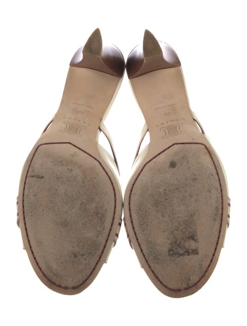 Celine Patent Leather Striped Slides